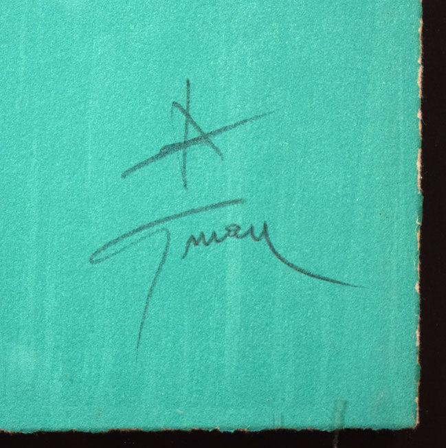 ルネ・グリュオ「なぜいけないの」リトグラフ　本人直筆鉛筆サイン拡大画像