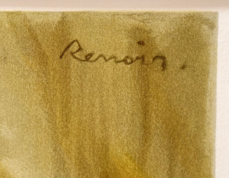 ルノワール（Pierre-Auguste　Renoir）「扇を持つ女性」リトグラフ　版上サイン