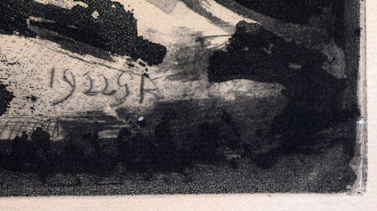 ジョルジュ　ルオー（ROUAULT）「孤独者通り：『ミセレーレ(Miserere)』より」銅版画　版上サイン拡大画像