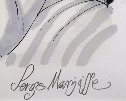 サージ　マルジス(Serge　Marjisse)「Les　Confidences」リトグラフ　本人直筆鉛筆サイン入り