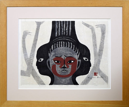斎藤清「ブッダ・アシュラ・奈良（D）［BUDDHA　ASYURA　NARA（D）」木版画