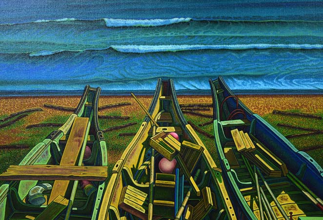 瀬戸英樹「枯れた海」油絵・F15号　拡大画像2