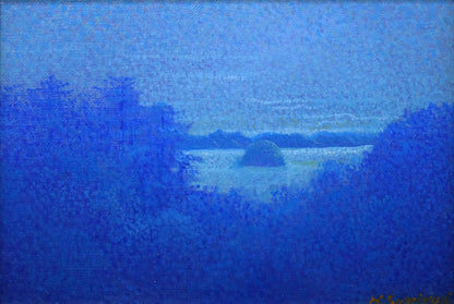 住吉久志「瀬戸内の朝」油絵・SM　作品全体画像