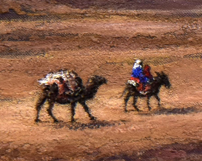 多田博一「パミールの道」油絵・F6号　拡大画像1