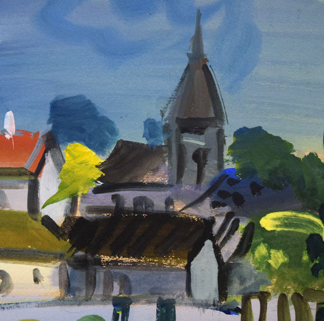 互井開一「ヨーロッパ風景」水彩画・F8号　拡大画像7