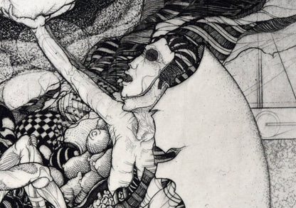 多賀新「地球と人間」銅版画　拡大画像5