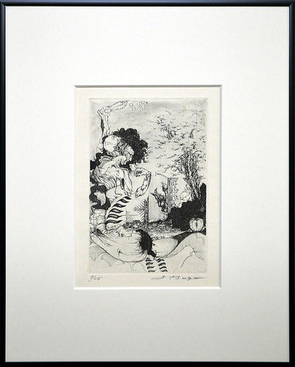 多賀新「PCS-No,11号挿画作品」エッチング（銅版画）