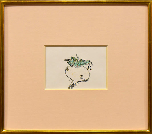 田村能里子「さし絵（蕪）」パステル画