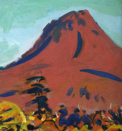 田辺三重松「双岳眺望（阿寒）」油絵・F6号　拡大画像2