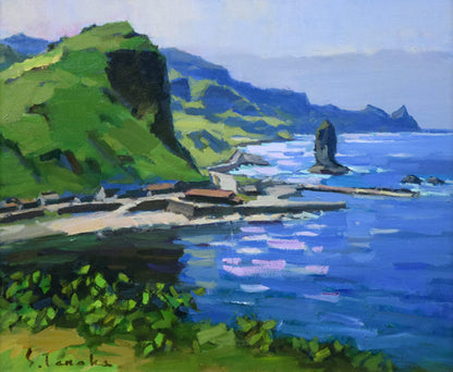 田中進「積丹風景」油絵・F8号　作品全体拡大画像