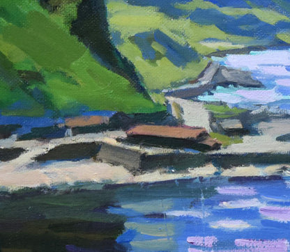 田中進「積丹風景」油絵・F8号　拡大画像4