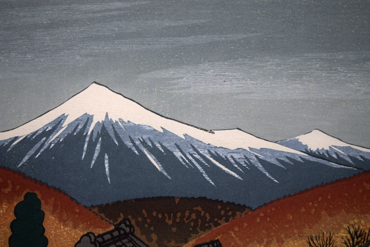 谷内六郎「なわとび」木版画　拡大画像3