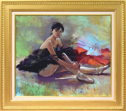 寺井重三「踊り子」油絵・F10号