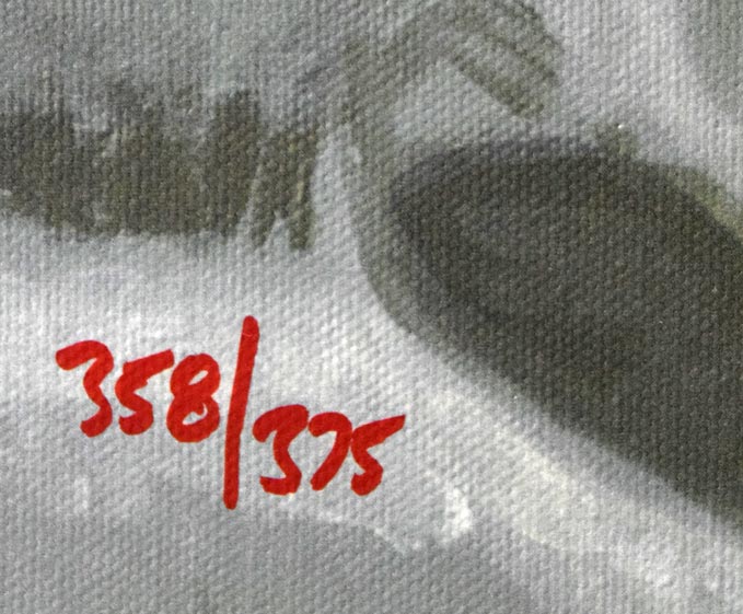 トーマス・アービッド「LET’S　GET　LOST」ジグレー版画　限定番号部分（ed，358/375）