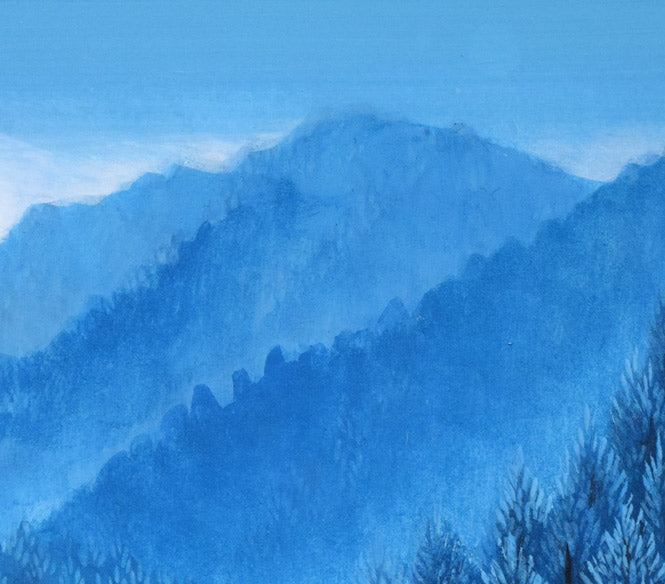 戸田三顕「緑韻」日本画・P4号　拡大画像3