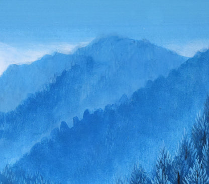 戸田三顕「緑韻」日本画・P4号　拡大画像3