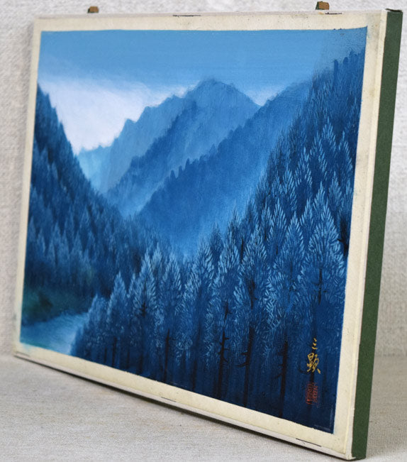 戸田三顕「緑韻」日本画・P4号　拡大画像5