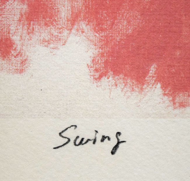 津田耕「Swing」ジグレー版画　タイトル拡大画像