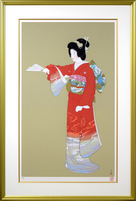 上村松園「序の舞」シルクスクリーン版画