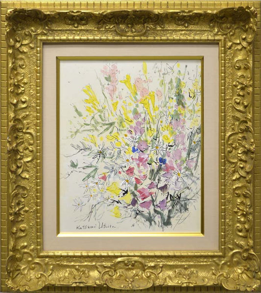 浮田克躬「春の花束」水彩画