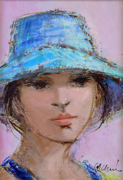 碓井正人「婦人像」油絵・SM　作品全体画像
