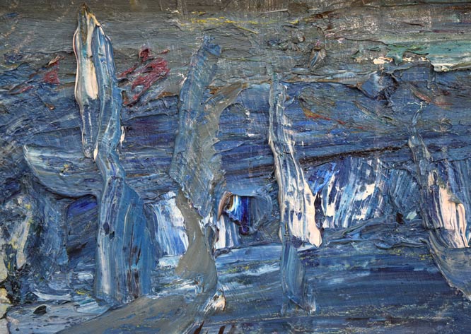 樋口 洋「雨の横浜」油彩10号 1970年作 - 美術品