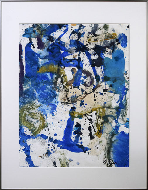 八木保次「作品（両面作品）」水彩画（グワッシュ）・15号