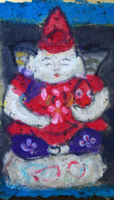 山谷芳弘「年豊人楽（恵比寿・大黒）」彩色　大黒様