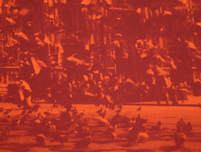 安田侃「意心帰：ミラノ鳩が舞う」シルクスクリーン版画　拡大画像6