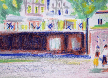 モーリス　ユトリロ（Maurice　Utrillo）「煙突のある街角（ユトリロⅤ）」リトグラフ　拡大画像2